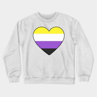Non-Binary Pride Heart Crewneck Sweatshirt